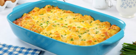 Tater Tot Casserole with Mozzarella Cheese